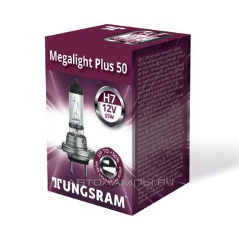 H7 12V- 55W (PX26d) ( +60% ) Megalight Plus 93110961 58520MPU B1